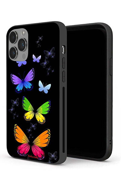 Tolwak غطاء حماية لجهاز Apple iPhone 14 Pro Max بنقشة فراشات ملونة