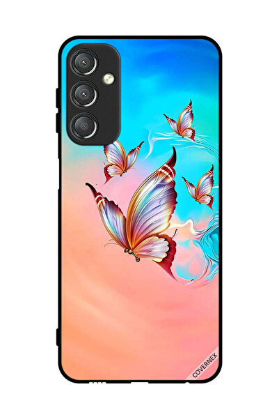 Covernex غطاء حماية لهاتف سامسونج جالاكسي A24 4G، فراشات تحلق فوق لون الطلاء