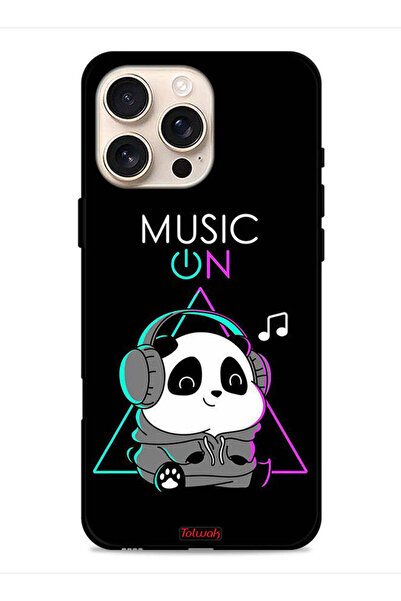 Tolwak غطاء حماية لجهاز Apple iPhone 16 Pro بطبعة موسيقى الباندا