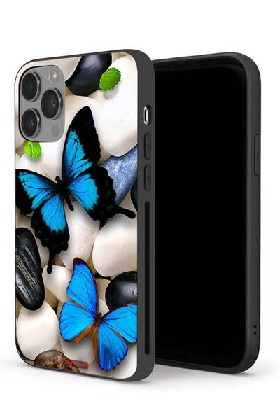 Tolwak غطاء حماية لجهاز Apple iPhone 14 Pro Max بنقشة فراشات على الحجارة
