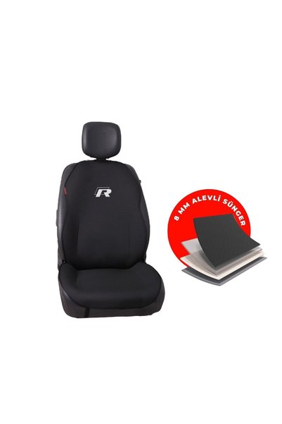 otomind Volkswagen R Logo Embroidered Jacquard Woven Auto Cushion