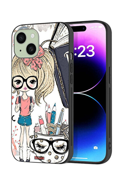 Tolwak Apple iPhone 15 Plus Protective Case Cover Unicorn Girl Art
