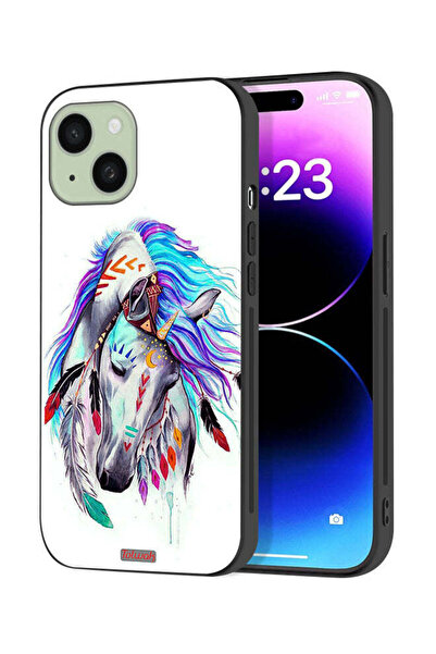 Tolwak Apple iPhone 15 Plus Protective Case Cover Horse