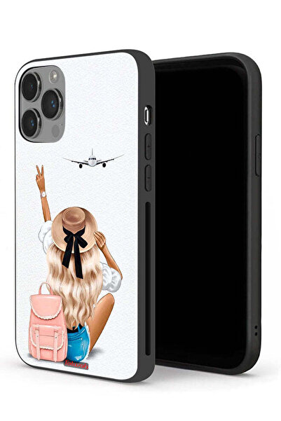Tolwak جراب حماية لجهاز Apple iPhone 14 Pro - فتاة تحب السفر