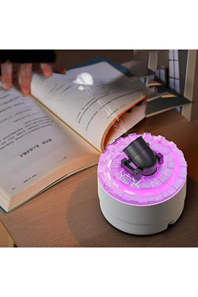 Ozmik Volkanik Kule Nemlendirici Sessiz Nem Alma Cihazı Aromaterapi Renkli LED Işık 280 ml