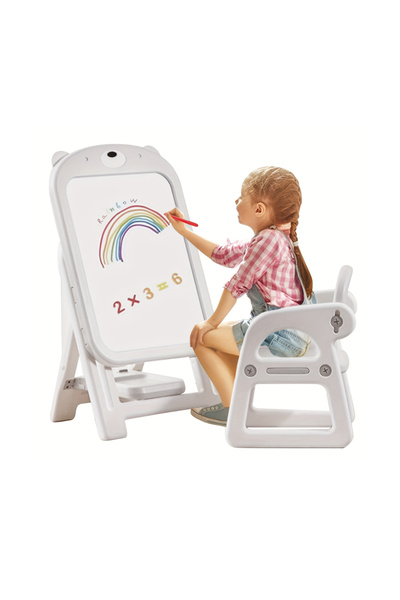 OEM Set scaun și tablă pentru scris și desen, model Ursuleț