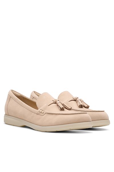 CLARKS Women's Moccasins beige CLARKS-26181453 634 SAND SUEDE
