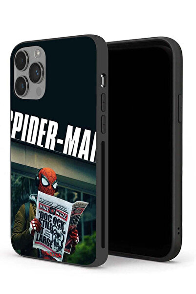 Tolwak جراب حماية لجهاز Apple iPhone 14 Pro بتصميم سبايدرمان يقرأ جريدة