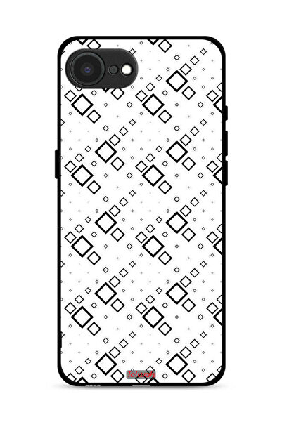 Tolwak غطاء حماية لجهاز Apple iPhone 16e بتصميم مربع تجريدي فني رقمي