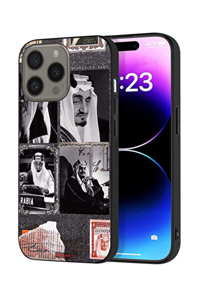 Tolwak غطاء حماية لجهاز آيفون 15 برو من آبل، ملصق الملك فيصل العتيق