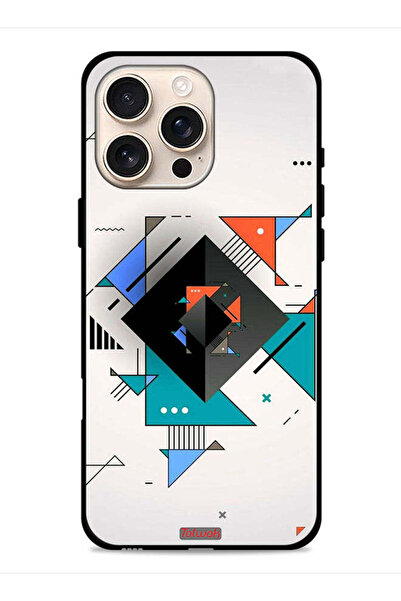 Tolwak غطاء حماية لجهاز Apple iPhone 16 Pro بأشكال مربعة ومثلثة ونمط تجريدي