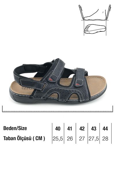 GEZER Gezer Men's Black Summer Sandals
