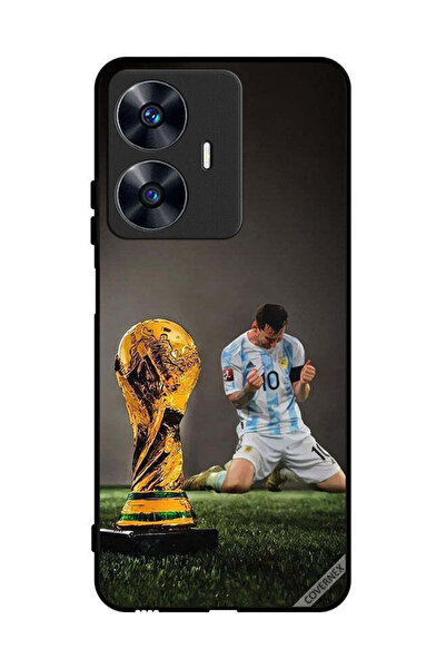 Covernex غطاء حماية لهاتف Realme C55 مع صورة ليو ميسي وكأس الفيفا