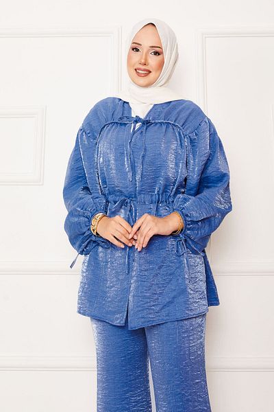 EBRUTESETTÜR Drawstring Detailed Waist Tunnel Kimono Suit
