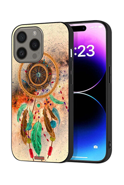 Tolwak غطاء حماية لجهاز Apple iPhone 15 Pro بتصميم ماندالا ريش معلق