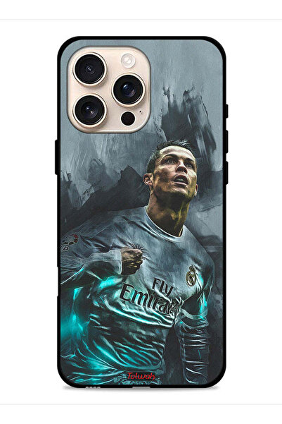 Tolwak غطاء حماية لهاتف آيفون 16 برو من آبل، رسم كريستيانو رونالدو