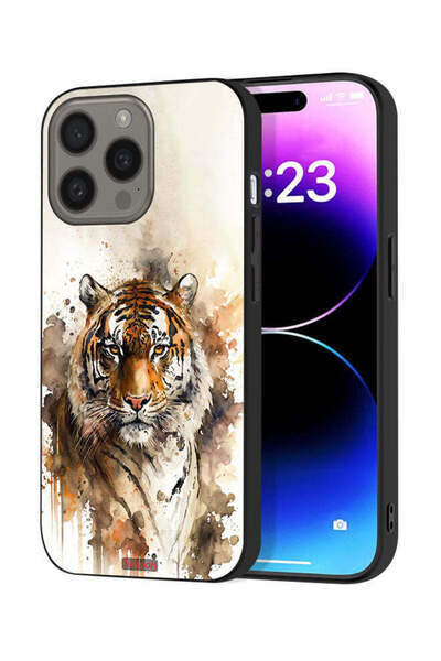 Tolwak غطاء حماية لجهاز Apple iPhone 15 Pro بتصميم فن تجريدي من جلد الفهد