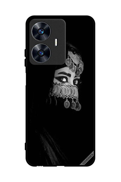 Covernex غطاء حماية لهاتف Realme C55، فتاة ذات عيون جميلة ووجه مزين بالمجوهرات