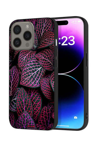 Tolwak غطاء حماية لجهاز Apple iPhone 15 Pro بنقشة أوراق سالجا