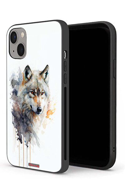 Tolwak غطاء حماية لجهاز Apple iPhone 13 mini بتصميم فن تجريدي من الذئب