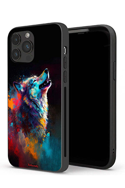Tolwak جراب حماية لجهاز Apple iPhone 13 Pro بتصميم ذئب ملون