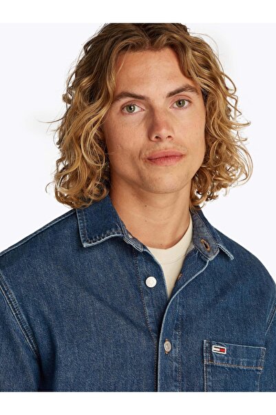 Tommy Hilfiger Erkek Th Regular Gömlek - Denim