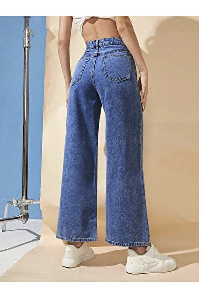 SHEVEGA ΓΥΝΑΙΚΕΙΟ ΨΗΛΟΜΕΣΟ ΜΠΛΕ ΠΑΝΤΕΛΟΝΙ ΜΕ ΜΠΟΛ ΠΟΥΛΟΥΡΑ