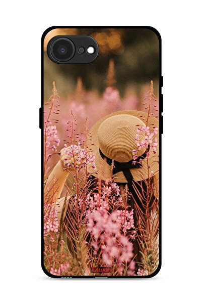 Tolwak غطاء حماية لجهاز Apple iPhone 16e بتصميم فتاة قبعة مزينة بالزهور
