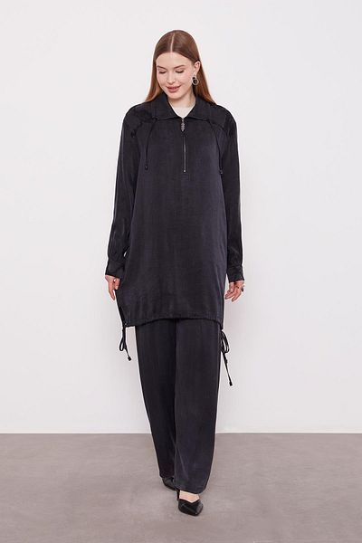 Levidor Silk Cupra Double Suit with Zipper Closure