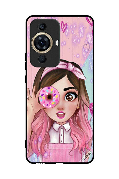 Covernex غطاء حماية لهاتف هواوي نوفا 11 - فن فتاة عاشقة الدونات
