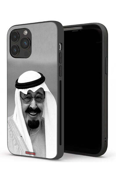 Tolwak غطاء حماية لجهاز آيفون 13 برو ماكس من آبل، صورة الملك عبدالله مبتسماً