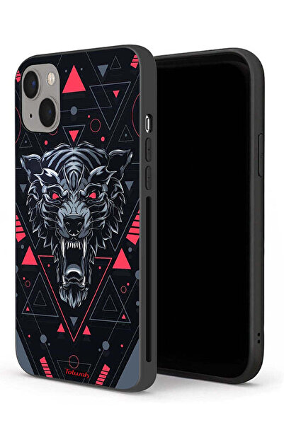 Tolwak جراب حماية لجهاز Apple iPhone 13 mini بتصميم الذئب المتمايل