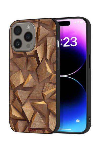 Tolwak غطاء حماية لجهاز Apple iPhone 15 Pro مصنوع من قطع خشبية فنية
