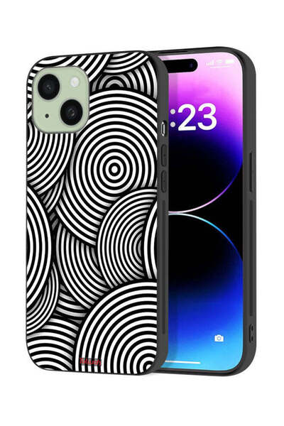 Tolwak غطاء حماية لجهاز Apple iPhone 15 Plus بنمط دوائر وهمية