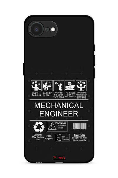 Tolwak غطاء حماية لجهاز Apple iPhone 16e - ملصق مهندس ميكانيكي