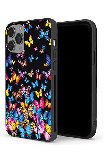 Tolwak غطاء حماية لجهاز Apple iPhone 14 Pro Max بنقشة فراشات ملونة
