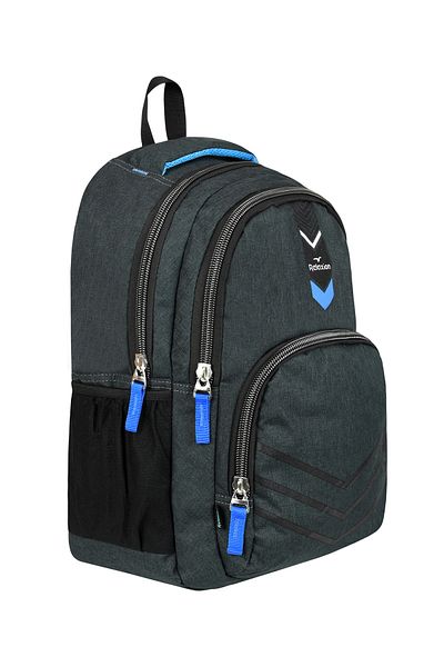 Bliss Σακίδιο πλάτης από ύφασμα από λινό Anthracite Unisex καθημερινή και σχολική τσάντα με θήκη για φορητό υπολογιστή