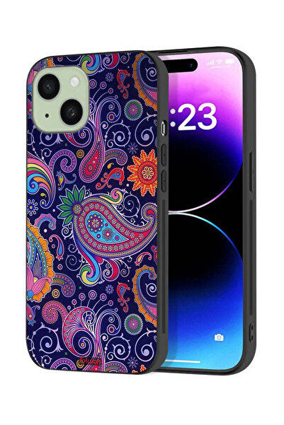 Tolwak Apple iPhone 15 Plus Protective Case Cover Mandala Art Pattern