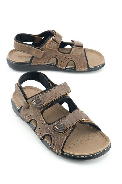 GEZER Gezer Men's Brown Summer Sandals
