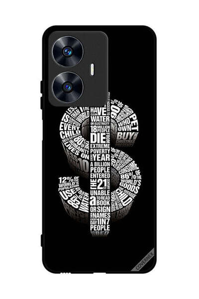 Covernex غطاء حماية لهاتف Realme C55 بطبعة دولار الخط