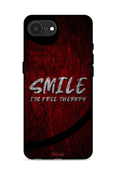 Tolwak Apple iPhone 16e Protective Case Cover Smile Its Free Therapy