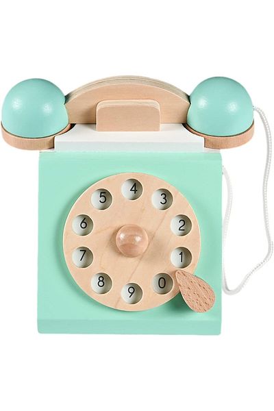 Factory Price -Interactive Wooden Telephone Toys For Kids - Green