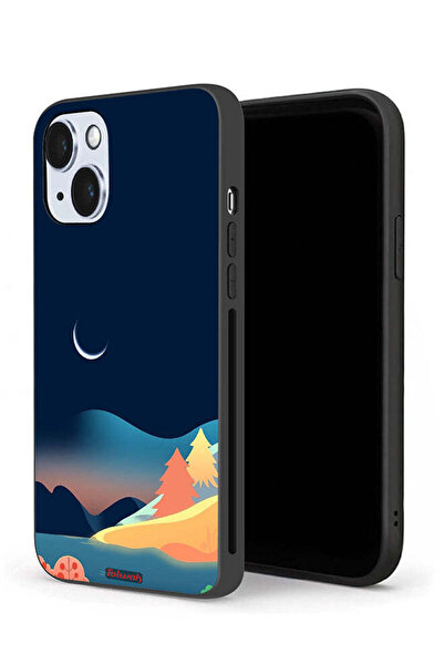 Tolwak جراب حماية لجهاز Apple iPhone 14 برسم تجريدي للقمر