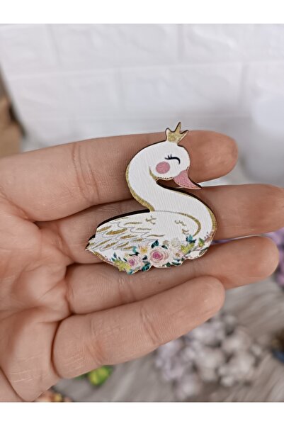 Doğrukan Hediyelik Çiçekli Kuğu Bebek Ürünleri Süslemelerinde Kullanılan Ahşa...