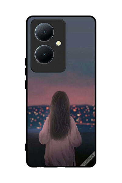 Covernex غطاء حماية لهاتف Vivo Y78+ 5G بنقشة فتاة واقفة