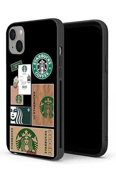Tolwak جراب حماية لجهاز Apple iPhone 13 mini بملصق ستاربكس