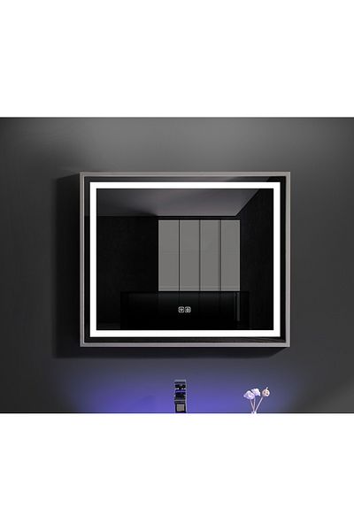 Trendy's Oglinda de baie TRENDY’S, cu LED si dezaburire, dreptunghiulara– 800×700 mm, OG-1974