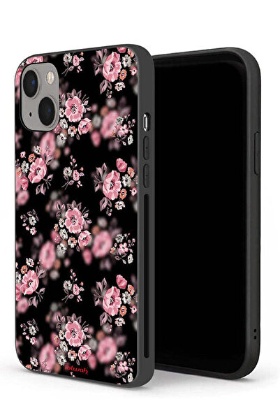 Tolwak جراب حماية لجهاز Apple iPhone 13 mini بنقشة زهور بورتريه