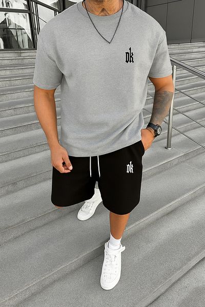 Gutsy Men's Bottom Top Set T-Shirt Shorts Dk Printed