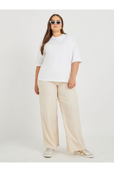 Styli Plus Size Oversized Round Neck T-Shirt